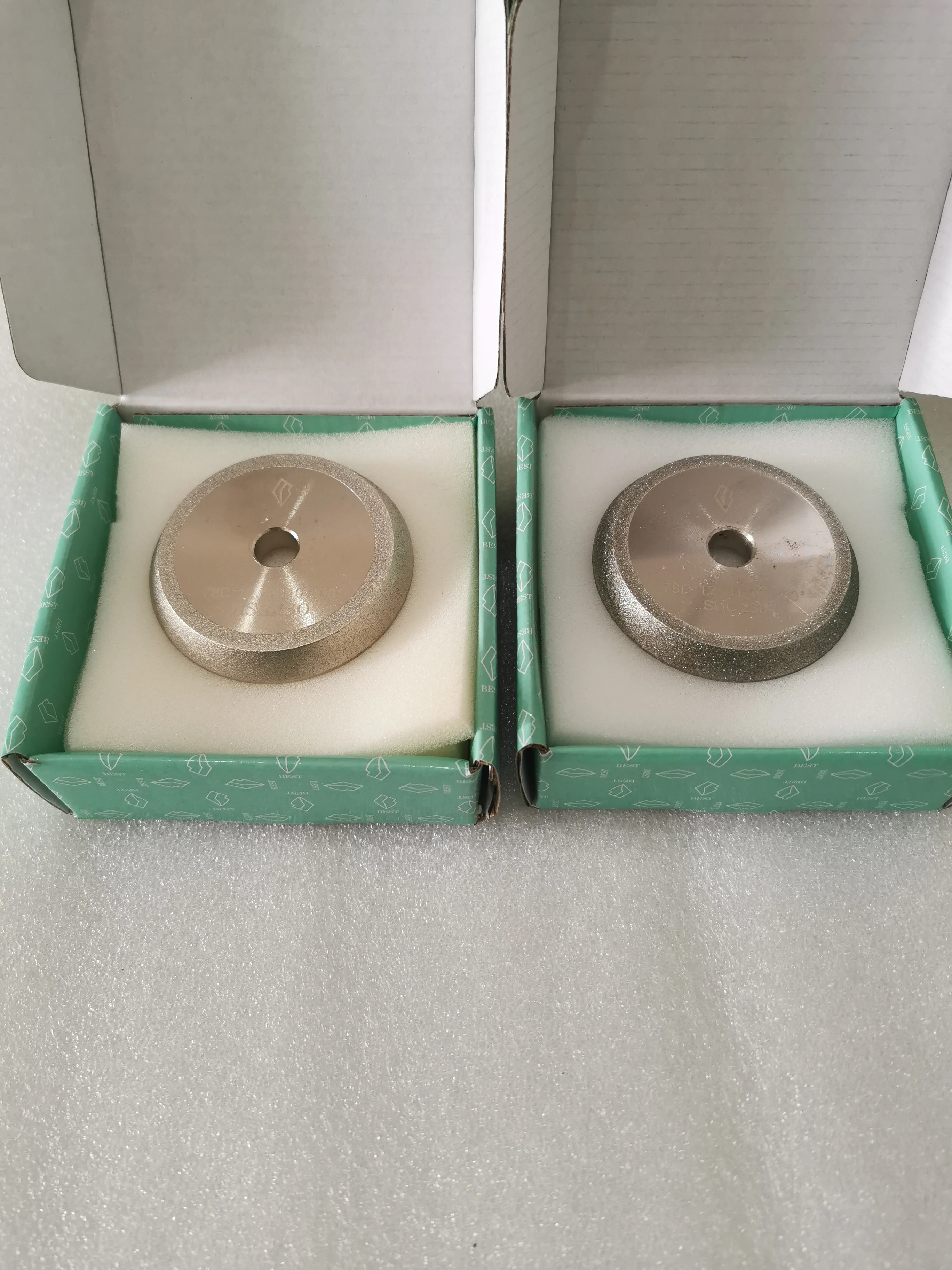 CBN SDC Diamond Grinding Wheel for Drill Bit Sharpener | 60 Degree | 78mm OD 12.7mm Arbor 10mm Thickness | 13-Type Grinder detail image 2