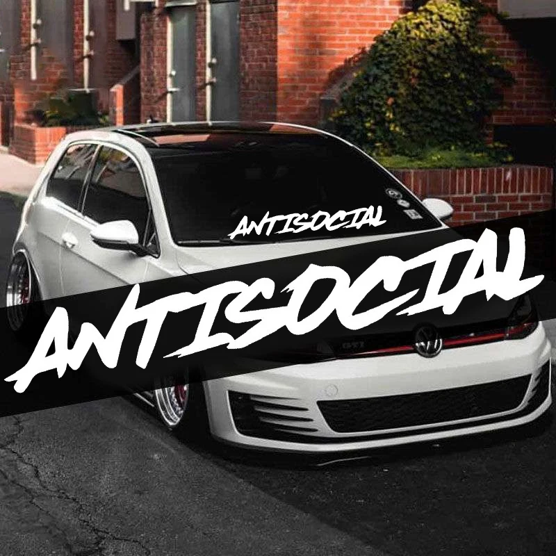 Adesivi Auto E Moto Riflettenti - Scritte Divertenti E Styling In Vinile Antisociale (30x5 Cm) - Foto 7