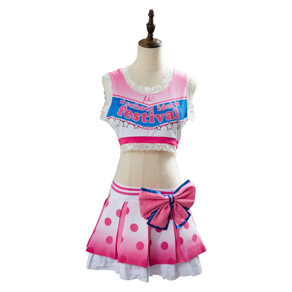 Spezielle Anlässe Kleidung & Accessoires Love Live!Yazawa Nico Niko  Cheerleader Cosplay Costume Dress Suit Uniform Outfit LA1810509