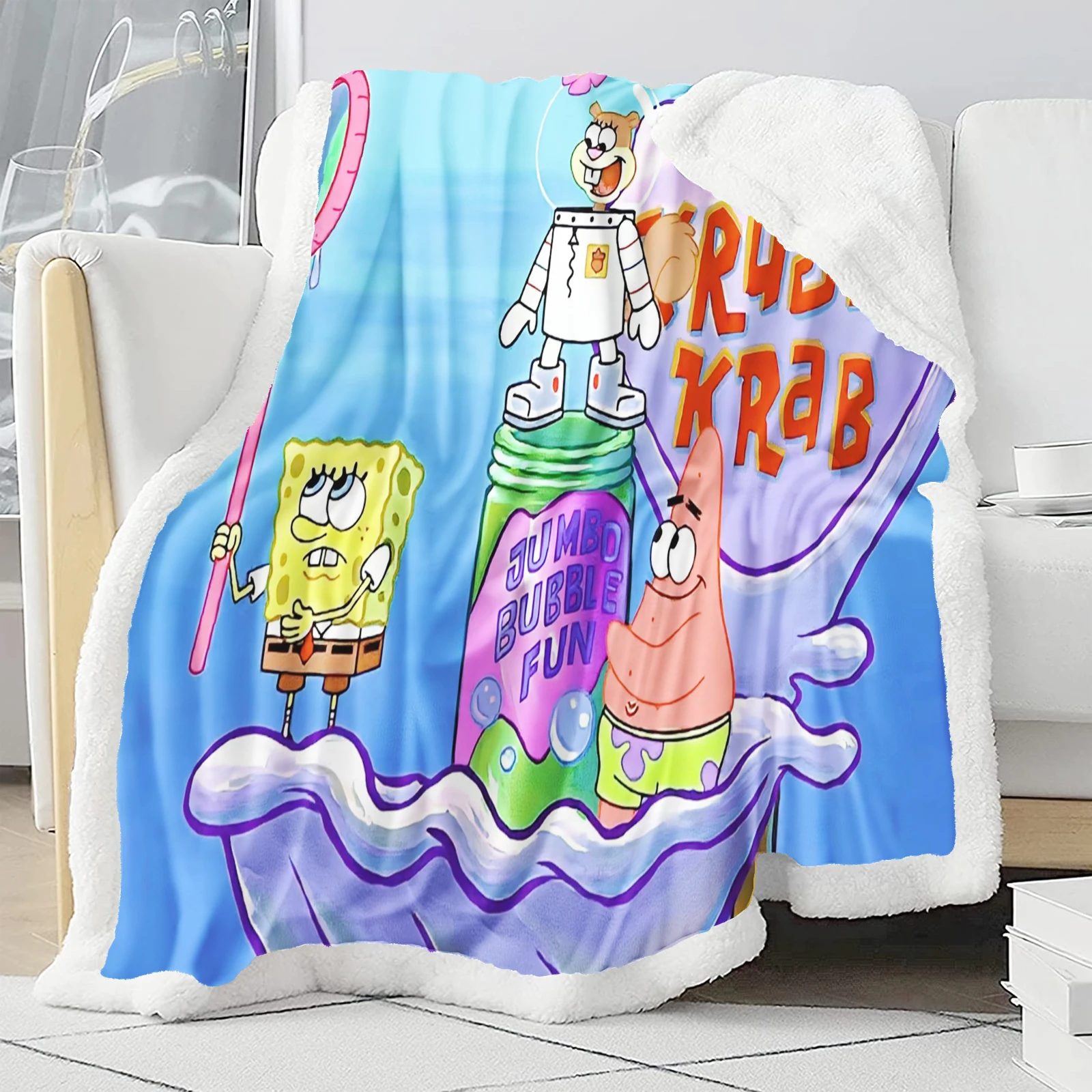 Spongebob Patrick Baby Blanket Fleece Blankets Winter Luxury Furry