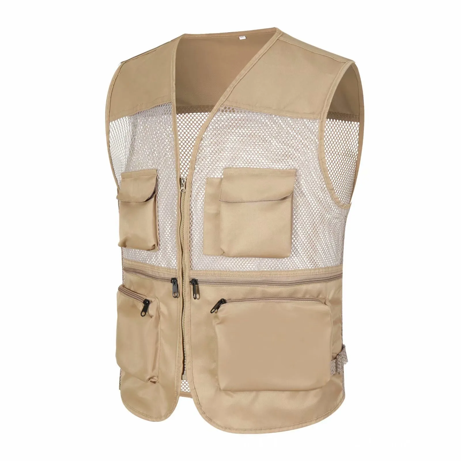 Men's Casual Breathable Multi Pockets Waistcoat vest Net Patchwork Quick Dry Outdoor Work Fishing Travel Photography Jacket projector bag storage pockets projector travel bag large capacity and convenient projector case for cable and remote control