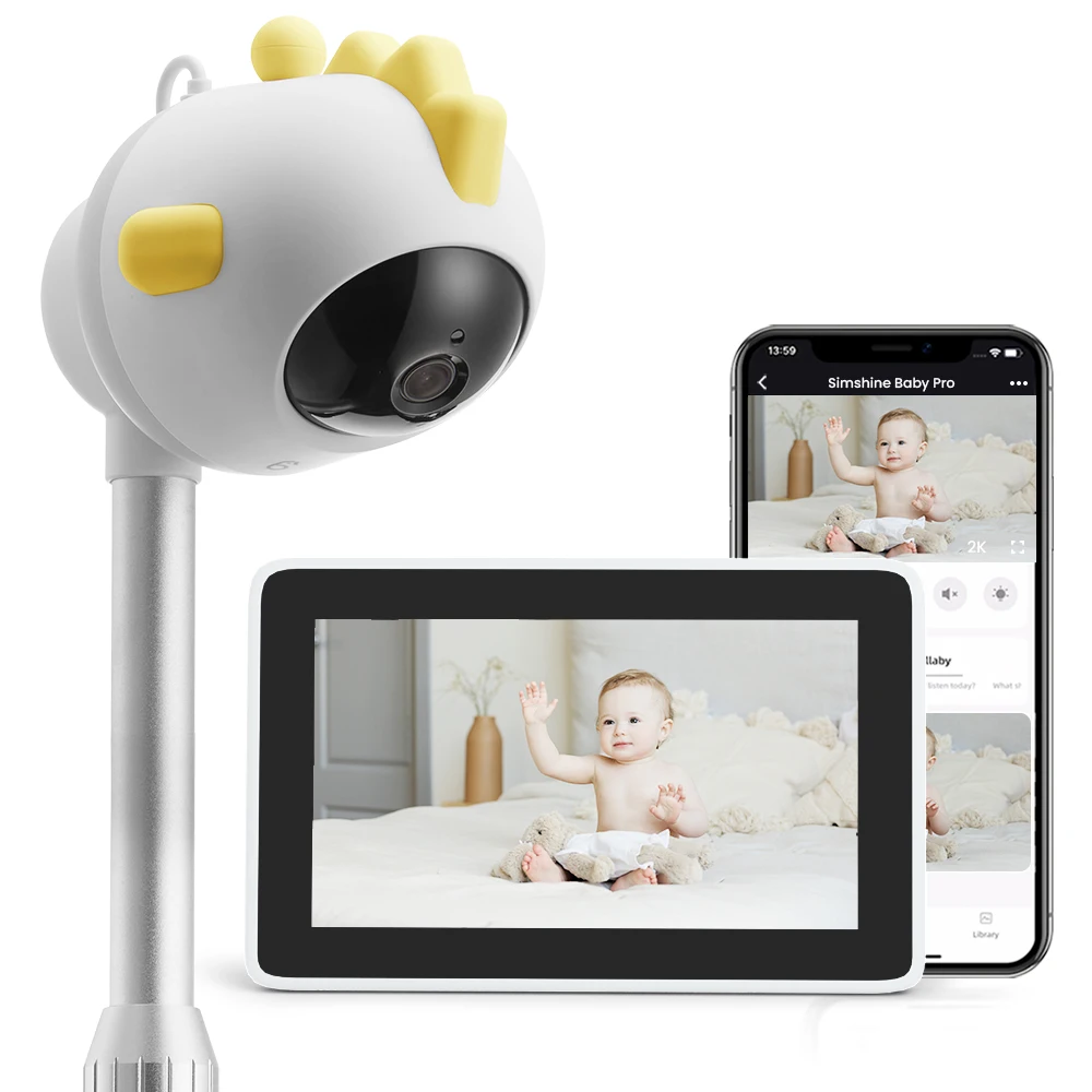 Smart Baby Monitors 2K High Resolution Wireless Video Nanny Surveillance Camera Night Vision Baby Cam With Screen