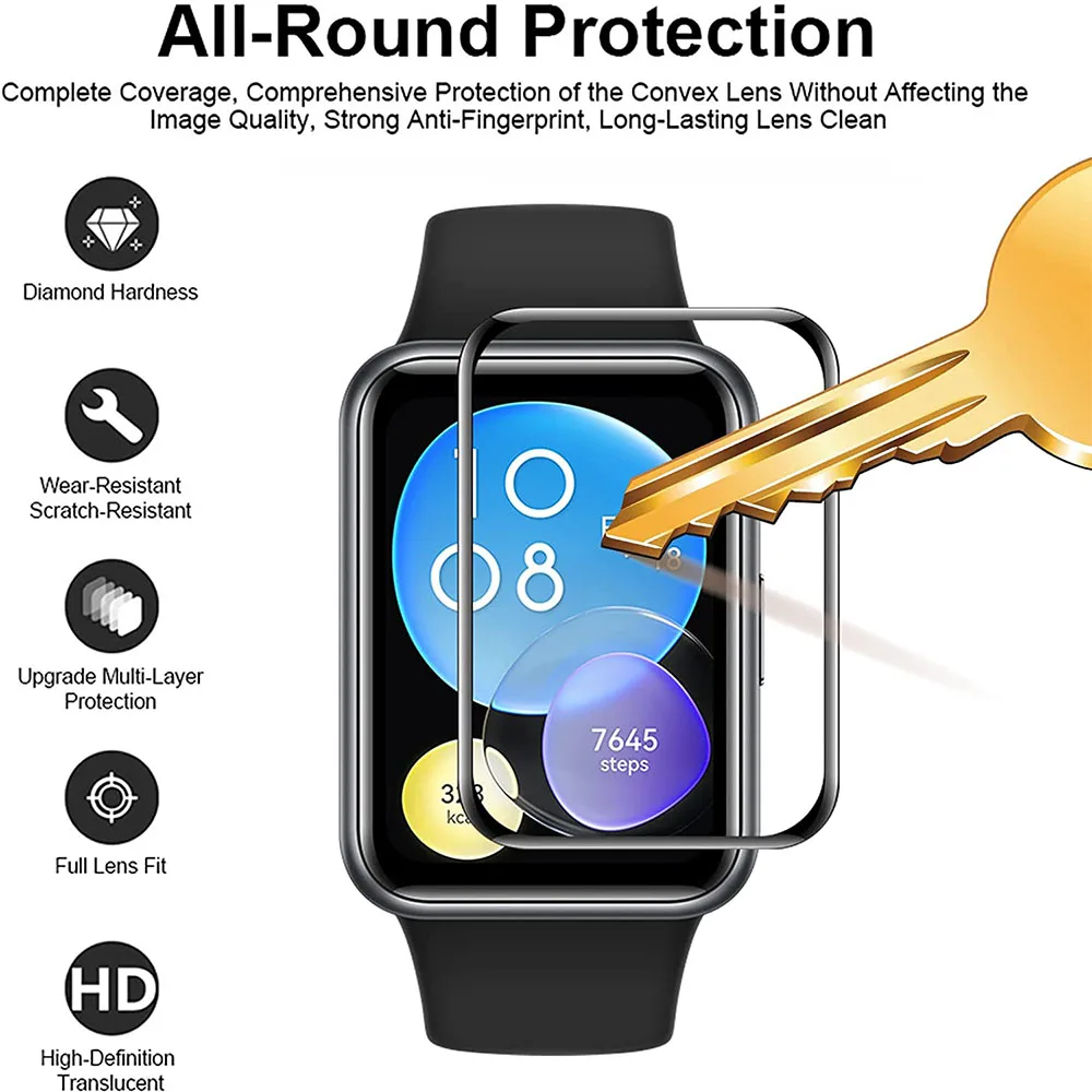 

5PCS/lot Screen Protector Film For Huawei Watch Fit 2 Fit Mini New Smart Protective film Clear 3D Curved Full Cover (not Glass