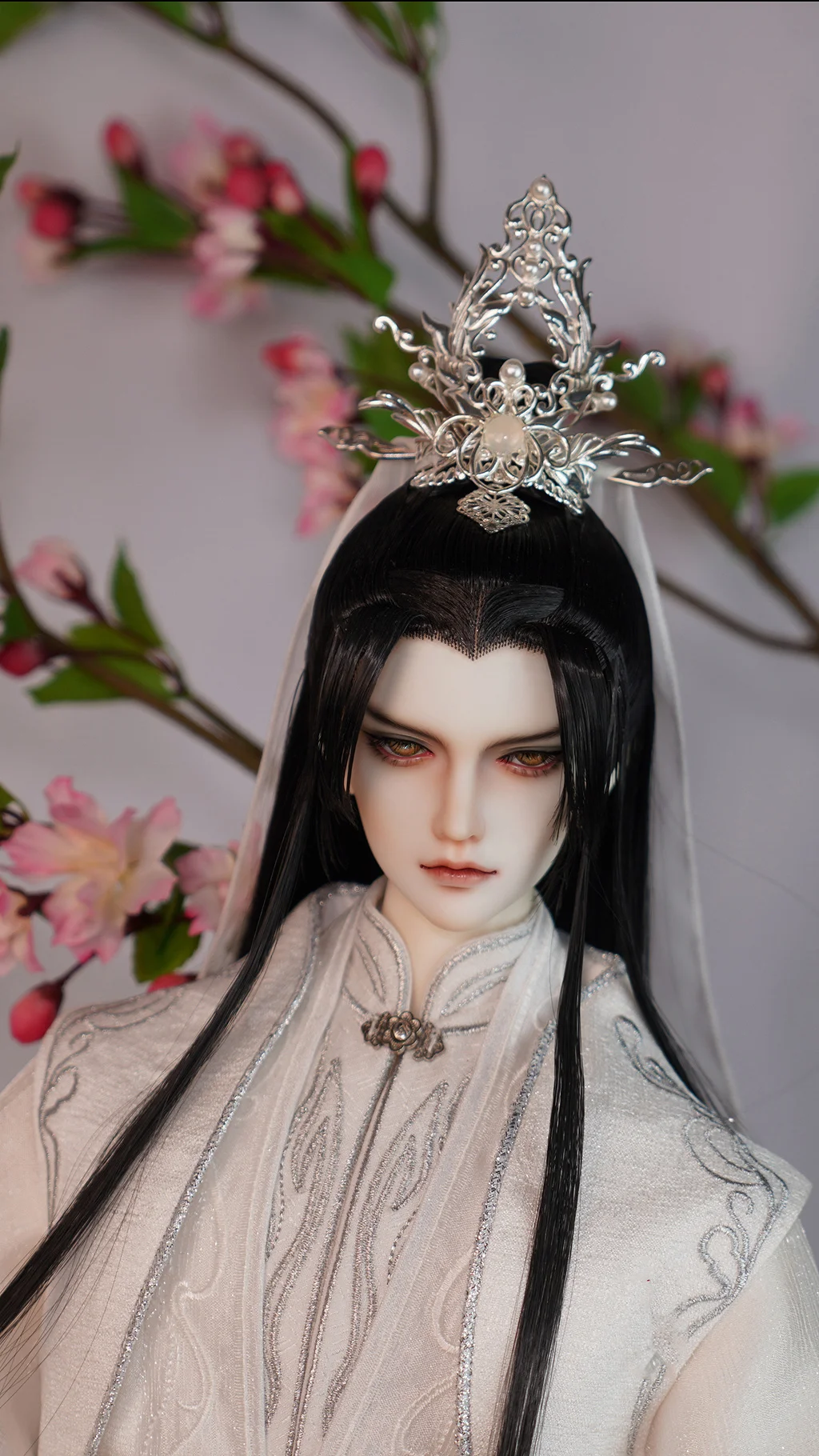 1/3 Scale BJD Ancient Costume Hair Crown Samurai Wig Accessories Headwear For SD17 Big Girl SSDF ID72 Uncle Doll A1304