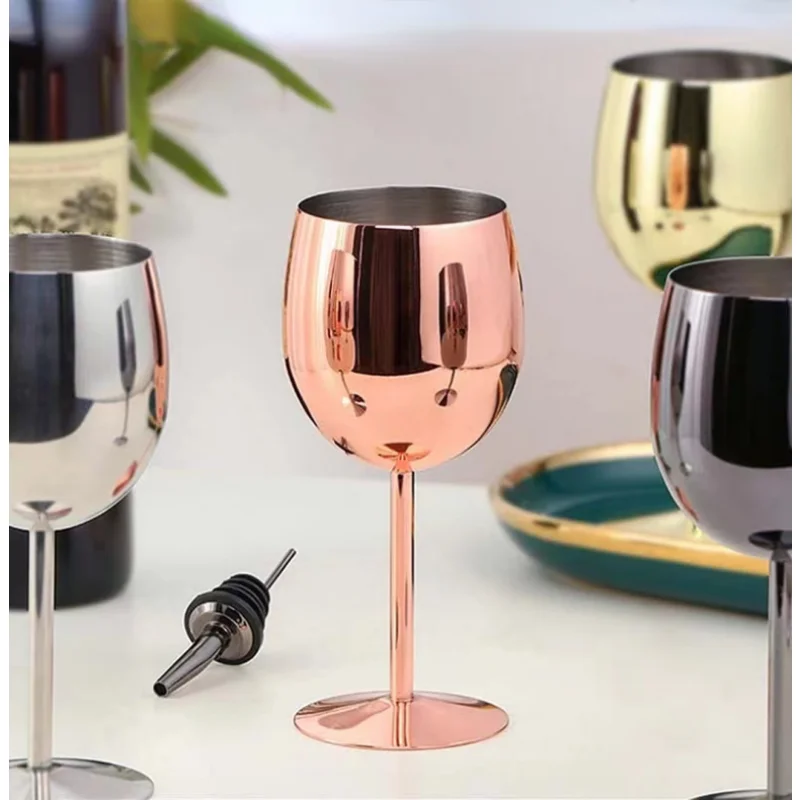 Zerodis VETRO DI VINO IN ACCIAIO INOSSIDABILE 304, Bicchieri di champagne Brandible Reusable Lavabile in tazza 220 ml di occhiali da 220 ml, per bar Banchetto Bar 220 ml (scheggia