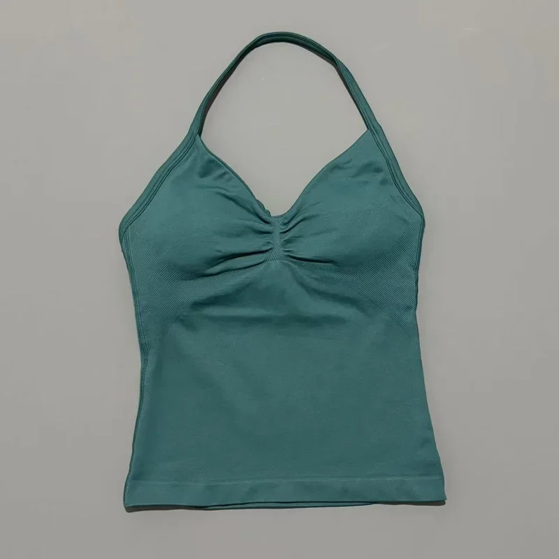 Women's Solid Color Quick Dry Athletic Tank Top – Breathable, Sleeveless, Elastic Fitness Wear