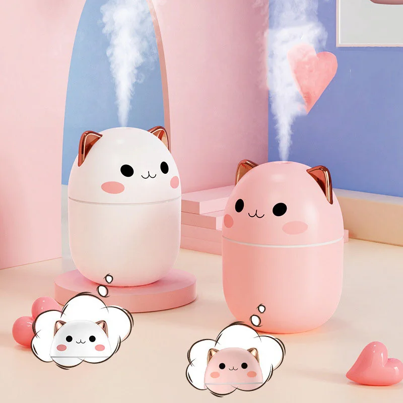 Mini 250ml Air Humidifier Cute Kawaii Aroma Diffuser for Car Home Cool