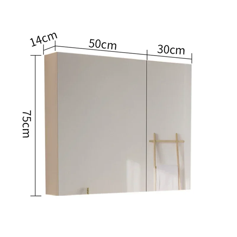 Solid Wood Mirror Cabinets Modern Design Moisture and Rust Prevention Bathroom Cabinets Home Furniture Muebles