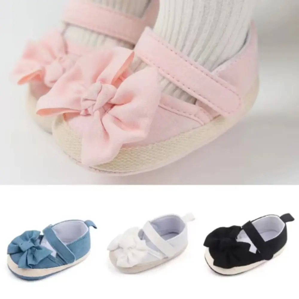 Soft Soles Baby Girls Shoe Solid Color Non-slip Infant Newborns Crib Shoes Cloth Sole Anti-slip Princess Shoes Baby Girl Dress