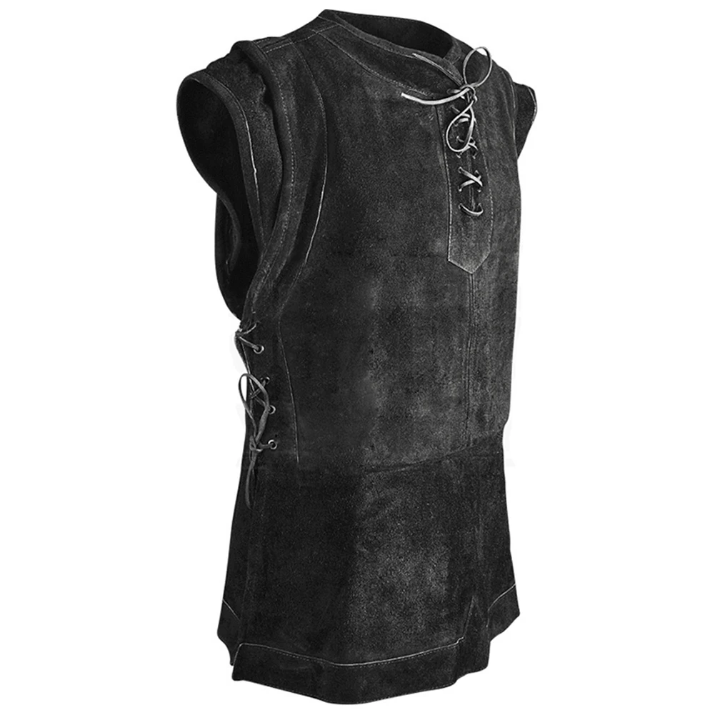 Vintage Sleeveless Vest for Men Gothic Renaissance Waistcoat Bandage Design Soft and Comfortable Ideal for Costume Events