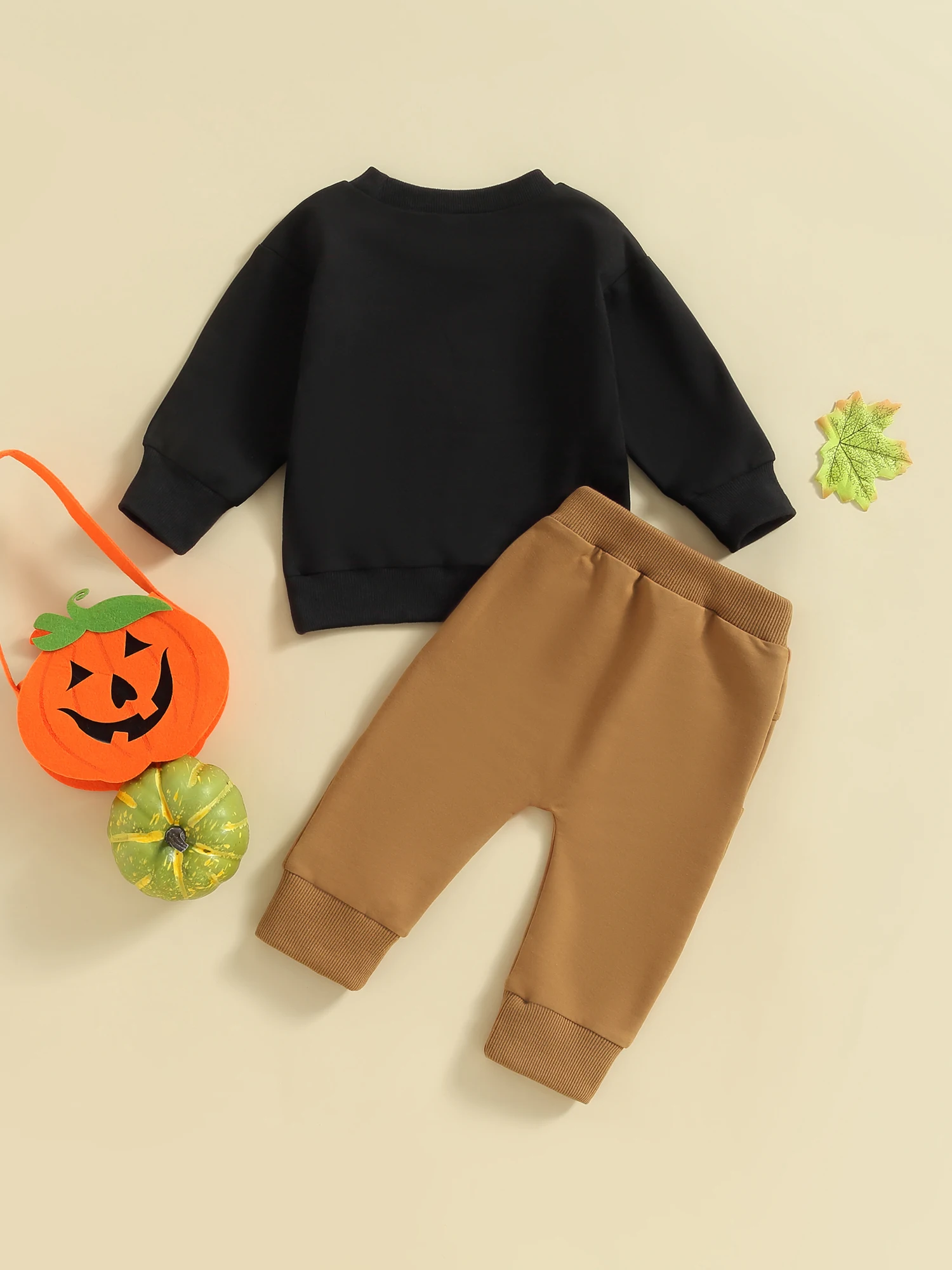 

Baby Girl Halloween Costume Set Long Sleeve Pumpkin Print Romper Tutu Skirt Headband 3Pcs Outfit for Fall Winter