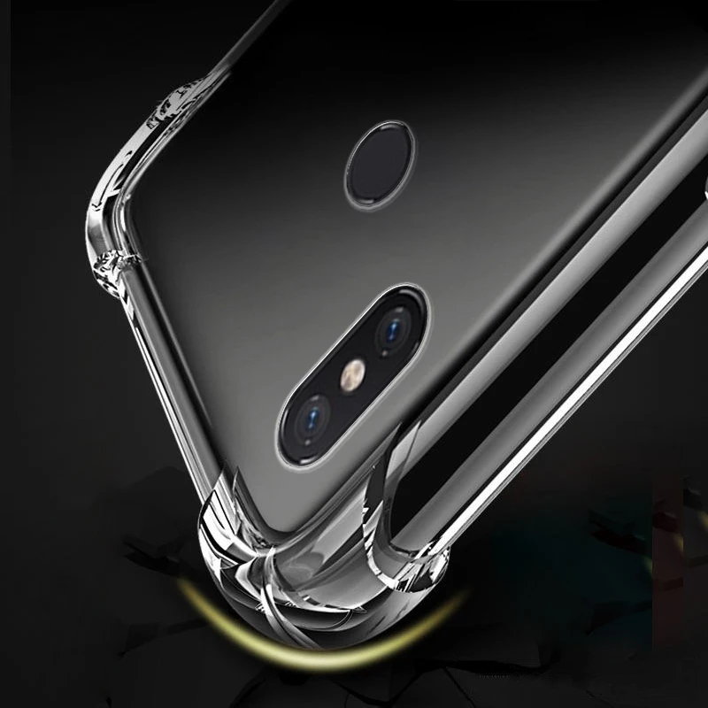 Transparent Shockproof Silicone Phone Case - Clear Protective Cover