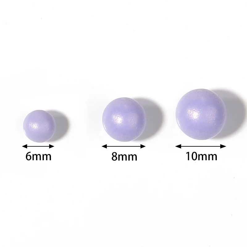 100개/세트 6/8/10mm 다채로운 무공 아크릴 비즈 라운드 루즈 스페이서 비즈 쥬얼리 제작 DIY 수공예 액세서리