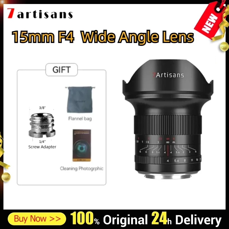 7Artisans 15mm F4 7 artisans MF Wide Angle Full Frame Aperture Lens for
