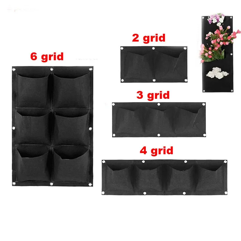 

Pockets Green Grow Bags Planter Vertical Garden Vegetable Living Garden Bag Seedling Wall Hanging Planter Growing Bags