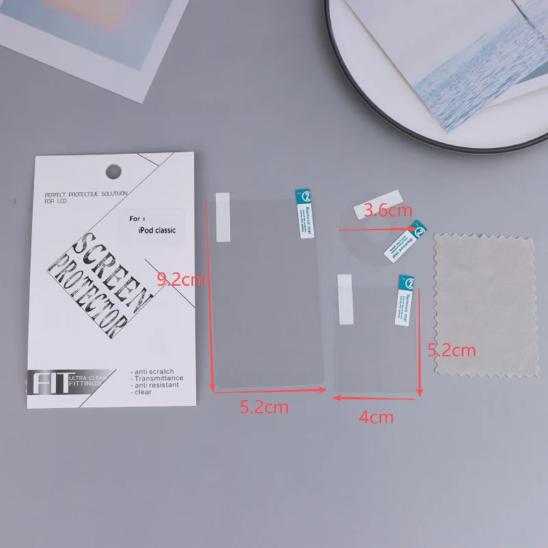 아이팟 클래식 6세대 7세대 80GB 120GB 160GB용 투명 보호 필름 세트 - 스크린 턴테이블 후면 커버 보호 필름