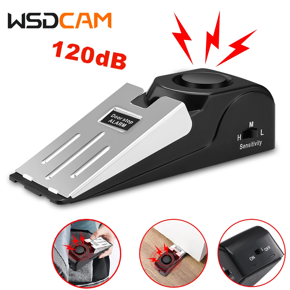 High-Decibel Anti-Theft Security Door Wedge Alarm