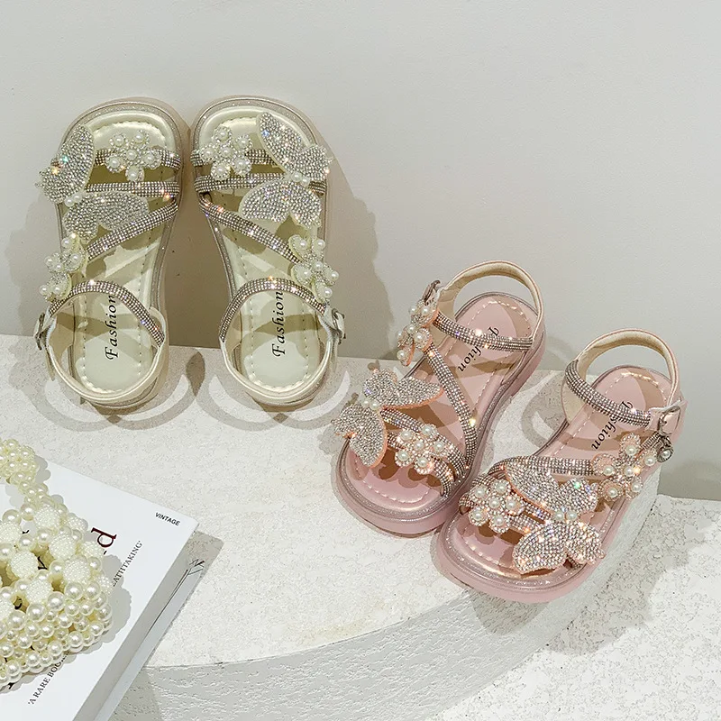 Amazon.com: Girls Children Summer Shoes Easter Butterfly Sandals with  Diamond Fashion Little Girl Soft Bottom Princess Sandals (Pink, 5-5.5 Years  Little Child) : Clothing, Shoes & Jewelry