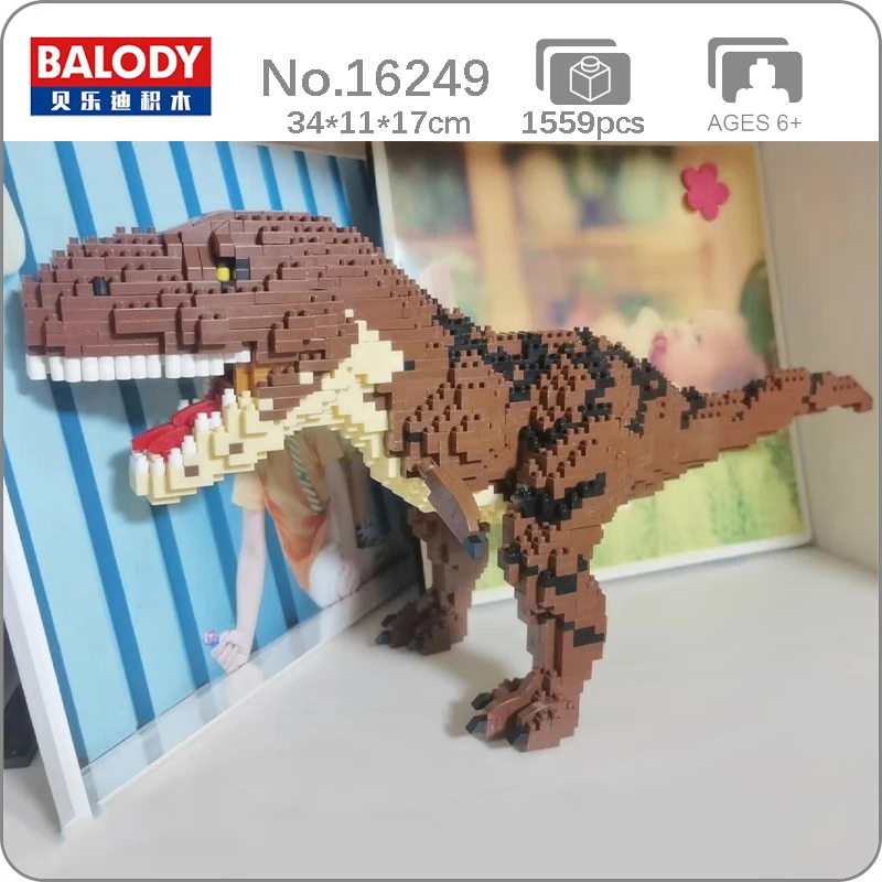 

Balody 16249 Jurassic Period Dinosaur Tyrannosaurus Rex Monster DIY Mini Diamond Blocks Bricks Building Toy For Children No Box