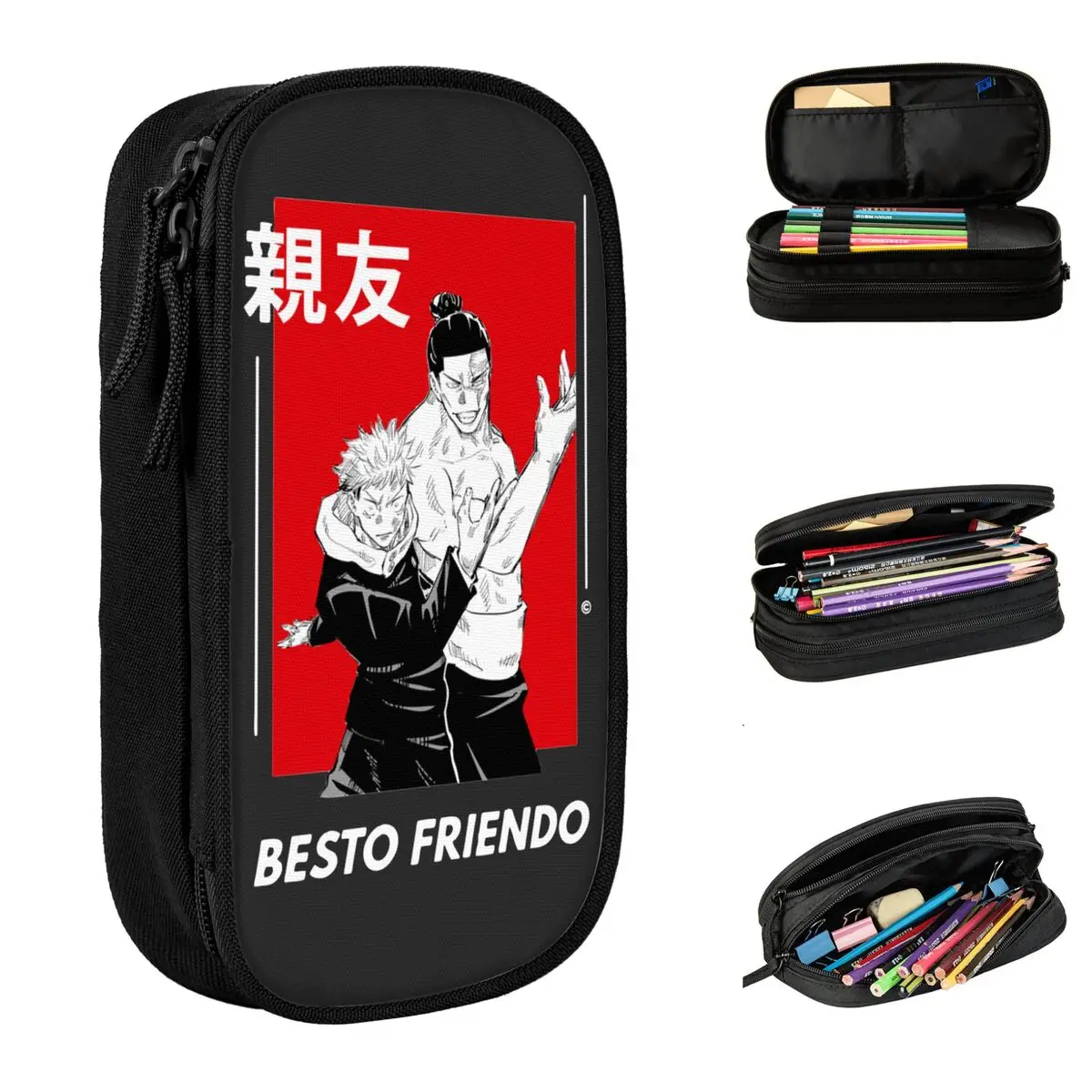 

Besto Friendo Itadori Todo Pose Jujutsu Kaisen Pencil Cases Pencilcases Pen Kids Large Storage Bags Office Cosmetic Stationery