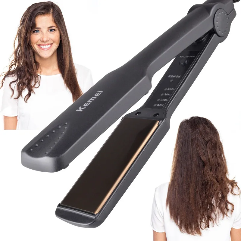 KM-329 Professional Hair Straightener Flat Iron Styling Tools Temperature Control Fashion Style For Shop Home 2