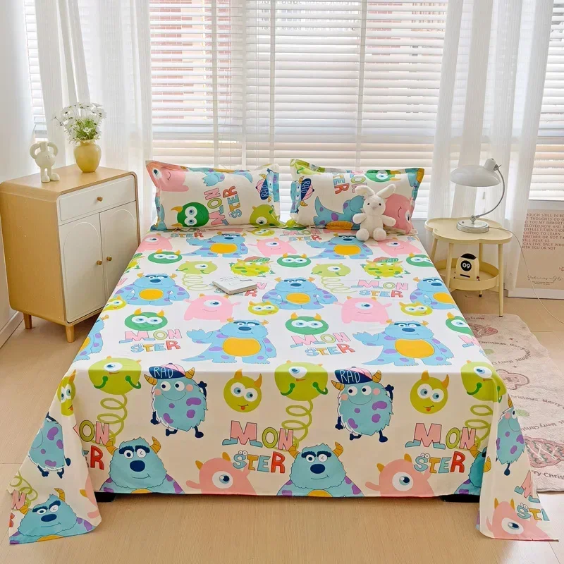 1-מארז דפים שטוחים סדרת מיטת נשיפה העליון גיליון קמטים דמעוך עמיד רך מוברש רך לא כולל ציפית