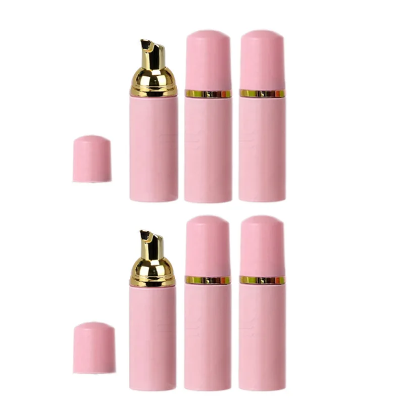 14/30/50pcs 60ml 플라스틱 거품 펌프 병 샴푸 포밍 핑크 클렌저 병 리필 가능 빈 화장품 용기 도매
