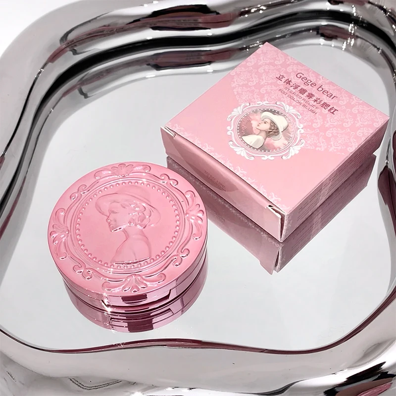 Three dimensional relief mist Color blush natural tender hold makeup low saturation female blush cream