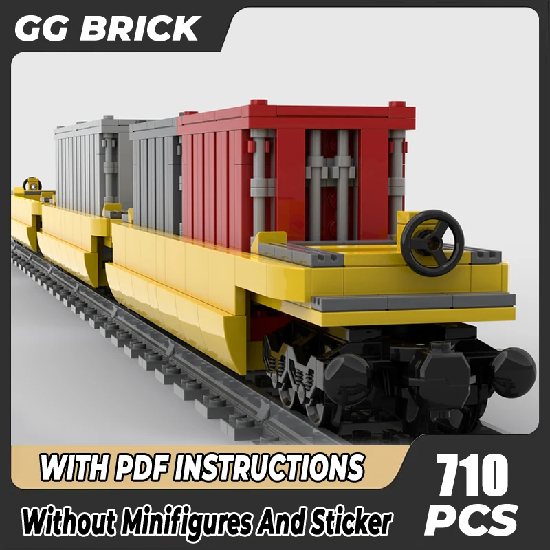 

Railway Series Moc Building Bricks TTX Well Train Containers Model Technology Modular Blocks Construstion DIY Assembly Toy Gifts