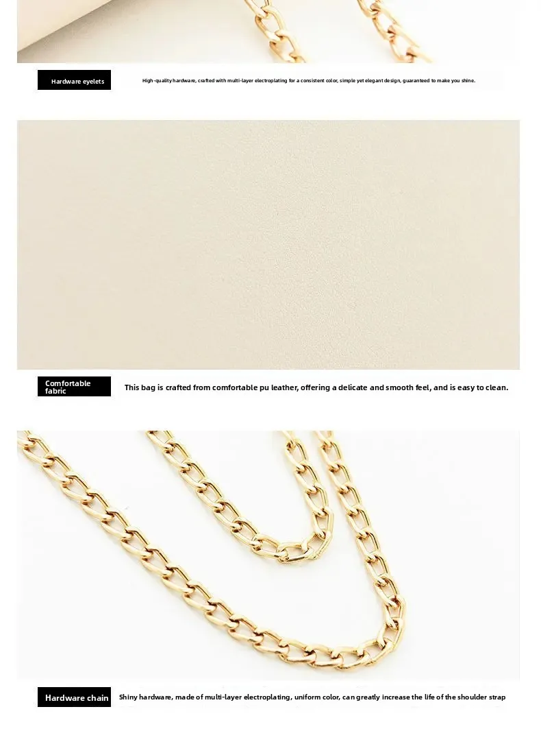 Fashionable Bright Leather Chain Crossbody Bag Women's Single Shoulder Small Square Bag Hot Sale of the Season New Style