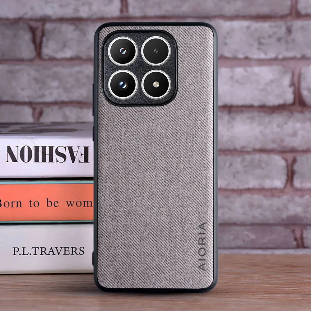 Luxury Textile Leather Phone Case with Soft TPU and Hard PC 3-in-1 Material