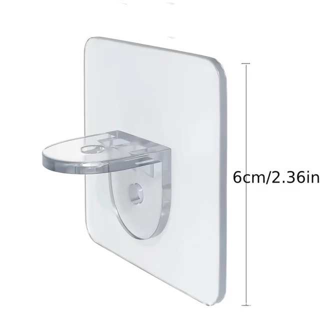 6/10/20Db Ragasztó Polcok Zárójelek Lyukasztó Ingyenes Polc Tartó Csapok A Polcokhoz Konyhai Szekrény Könyv - Image 6