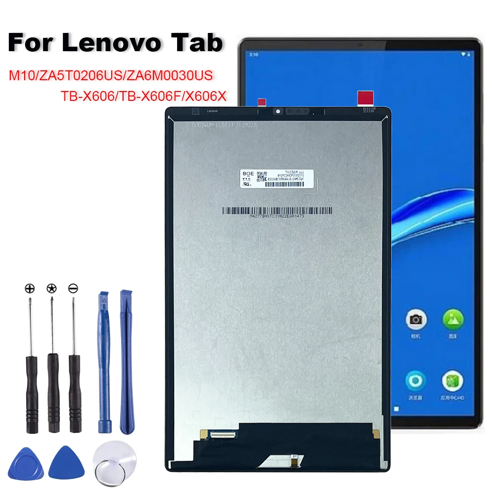 10.3" LCD Display Touch Screen Digitizer Assembly Replacement for Lenovo Tab M10 FHD Plus TB-X606F TB-X606X TB-X606 TB-X616