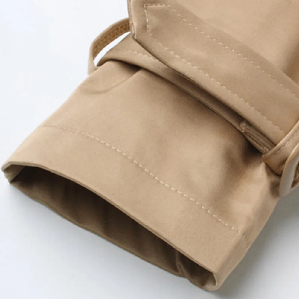 Autumn And Winter Mens Mid-Length Trench Coat Elegant British Solid Color Coat Korean Style Double-Breasted Casual Trench Coat 3