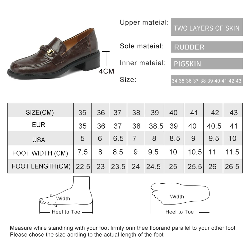 DIMANYU Loafers Women's Non-slip 2024 New Real Leather Ladies Shoes Retro Round Head Metal Buckle Women's Flat Shoes