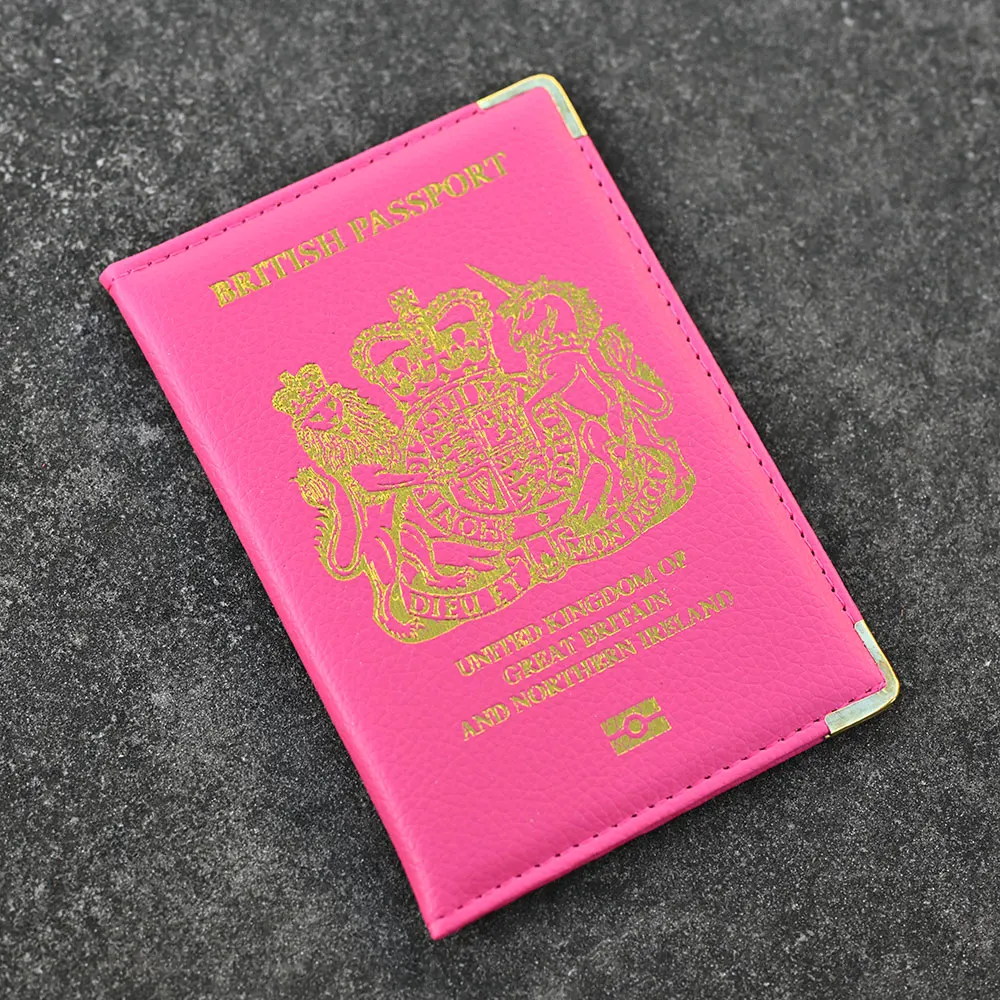 United Kingdom British Passport Cover UK Women Case for Passport Pink Girls cover of british passport