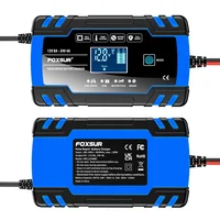 FOXSUR Car Battery Charger 12V 8A 24V 4A Touch Screen Pulse Repair LCD Fast Power Charging Wet Dry Lead Acid Digital LCD Display - Image 4