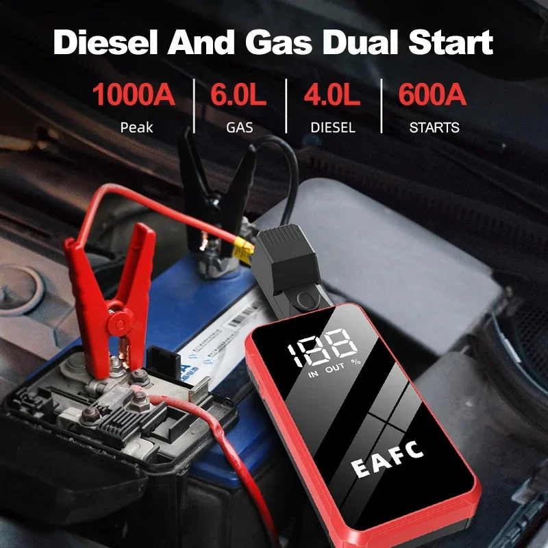 2000A/1200A Car Starting Device Battery Booster 12V Portable Car Jump Starter PowerBank For Charger Booster