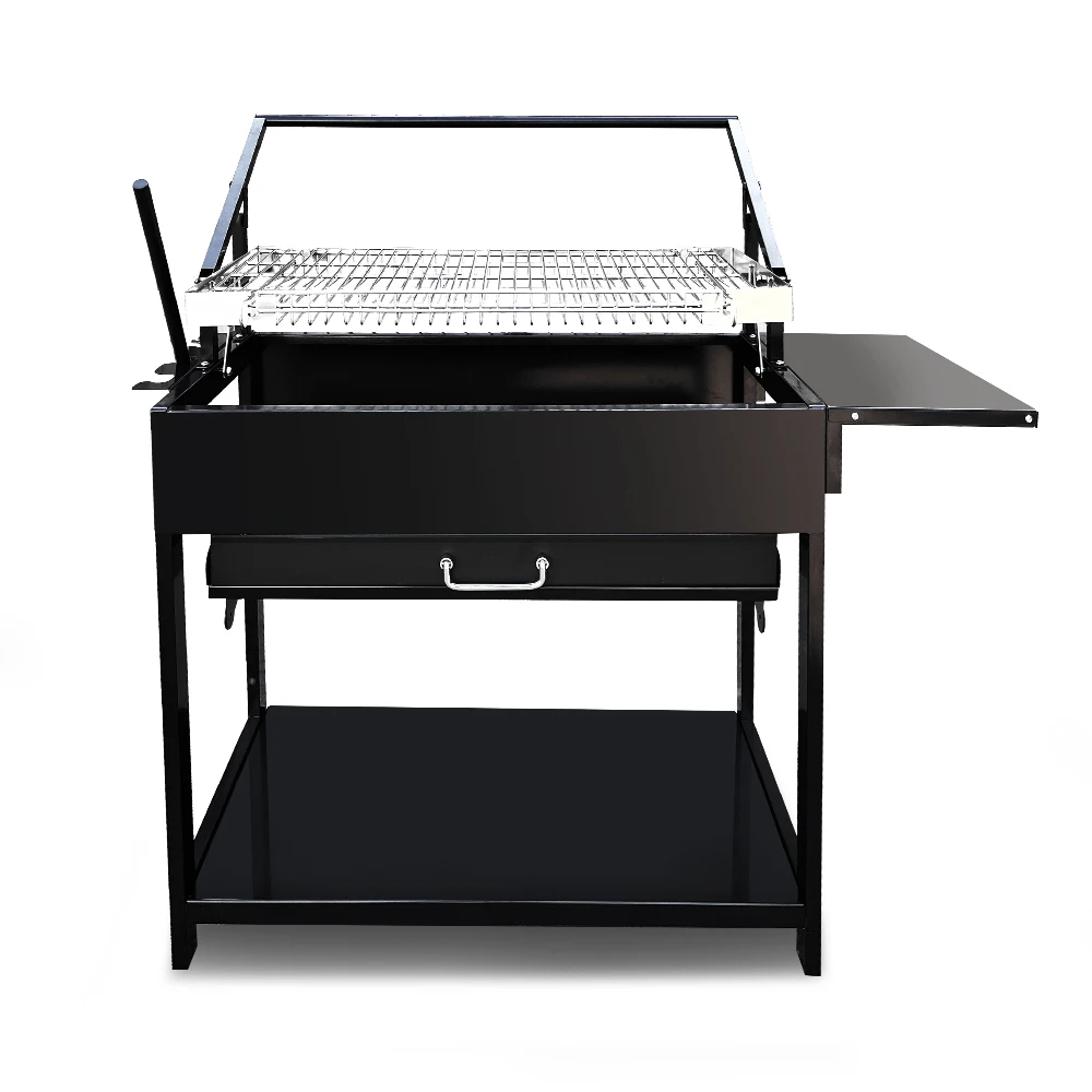 PARTSUN 360° draaibare houtskoolgrills, roestvrijstalen flippende barbecue, draagbare houtskoolgrill, buitenfornuis voor kamperen, barbecue, picknick, strand, feest, koken, buiten, tuin, tuin