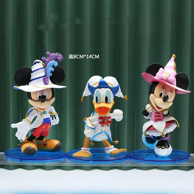 2 Stili Disney Cute Donald Duck Mickey Mouse Cake Decoration Action Figure Mini Pvc Model Toys For Children Kids Birthday Gift