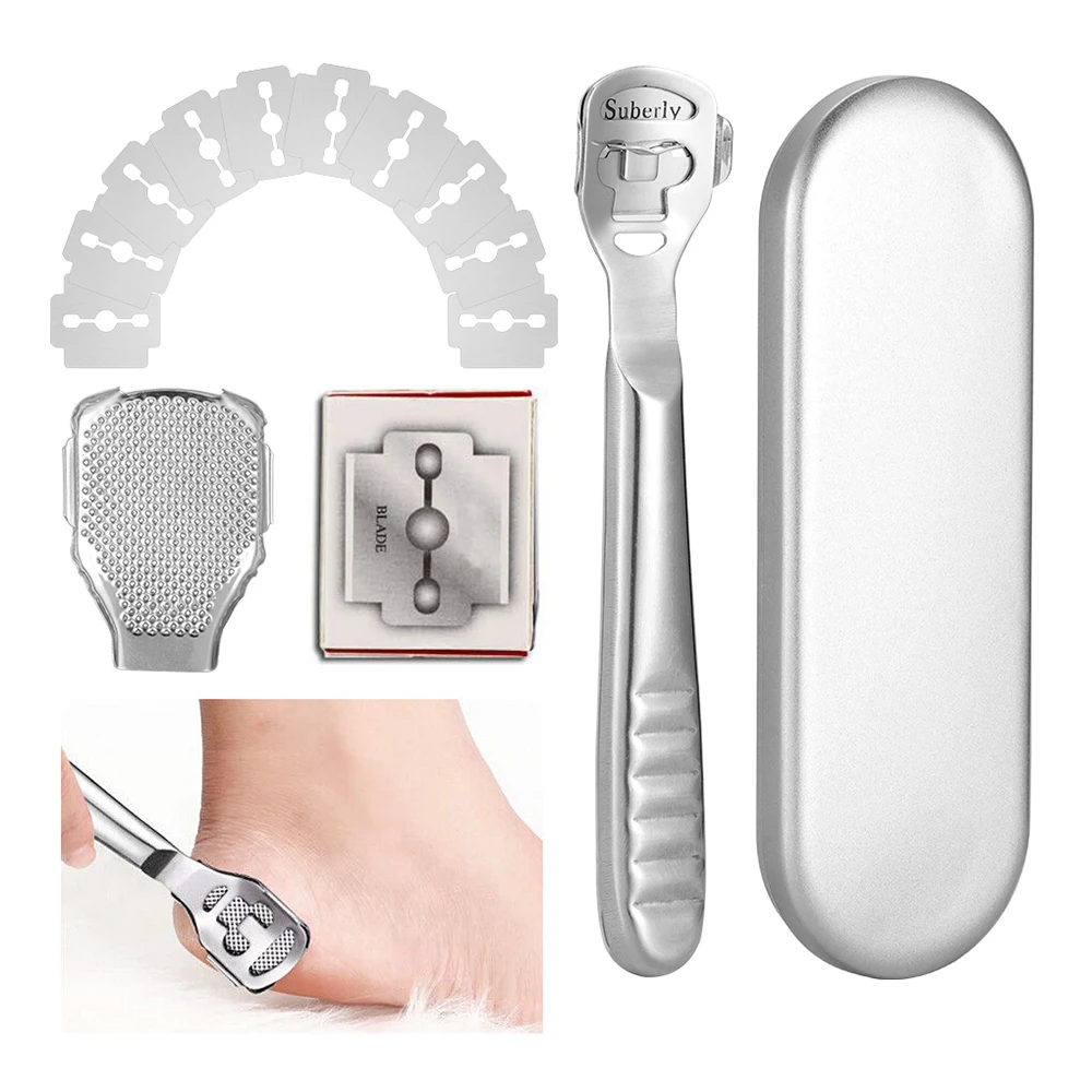 Stainless Steel Pedicure Tool Set Foot Care Callus Remover Hard Dead Skin  Cutter Shaver pedicure knife+ blade Set - AliExpress