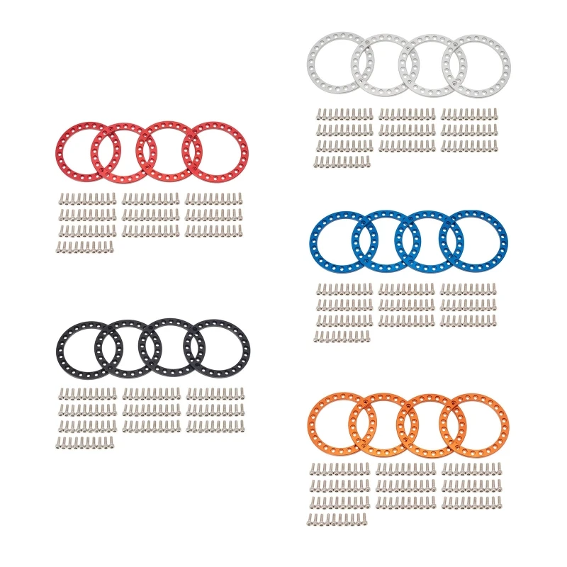 

Car Replacement Metal Wheel Beadlock Rings for 1.9'' Wheel for RIM for 1/10 SCX10 90046 D90 with Screws .Dropship