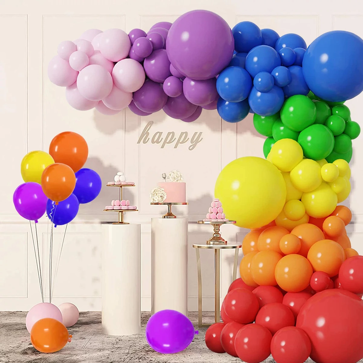 Kit Arc-En-Ciel Ballons, 130pcs Kit Guirlande Ballons Colorés, Ensemble  Ballons En Latex Couleurs Multicolores Avec Ballons Confettis Pour Garçons  Filles Enfants Fête d'Anniversaire Mariage Carnaval : : Cuisine et  Maison