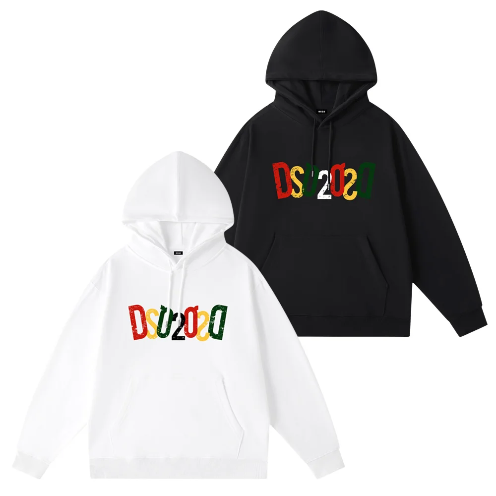 

DSQ ICON Brand Men's Sweater Pullovers Sweatshirts Men's DSQ2QSD Letter Print Hoodies Casual Trend Men women Couples Sweatshirts
