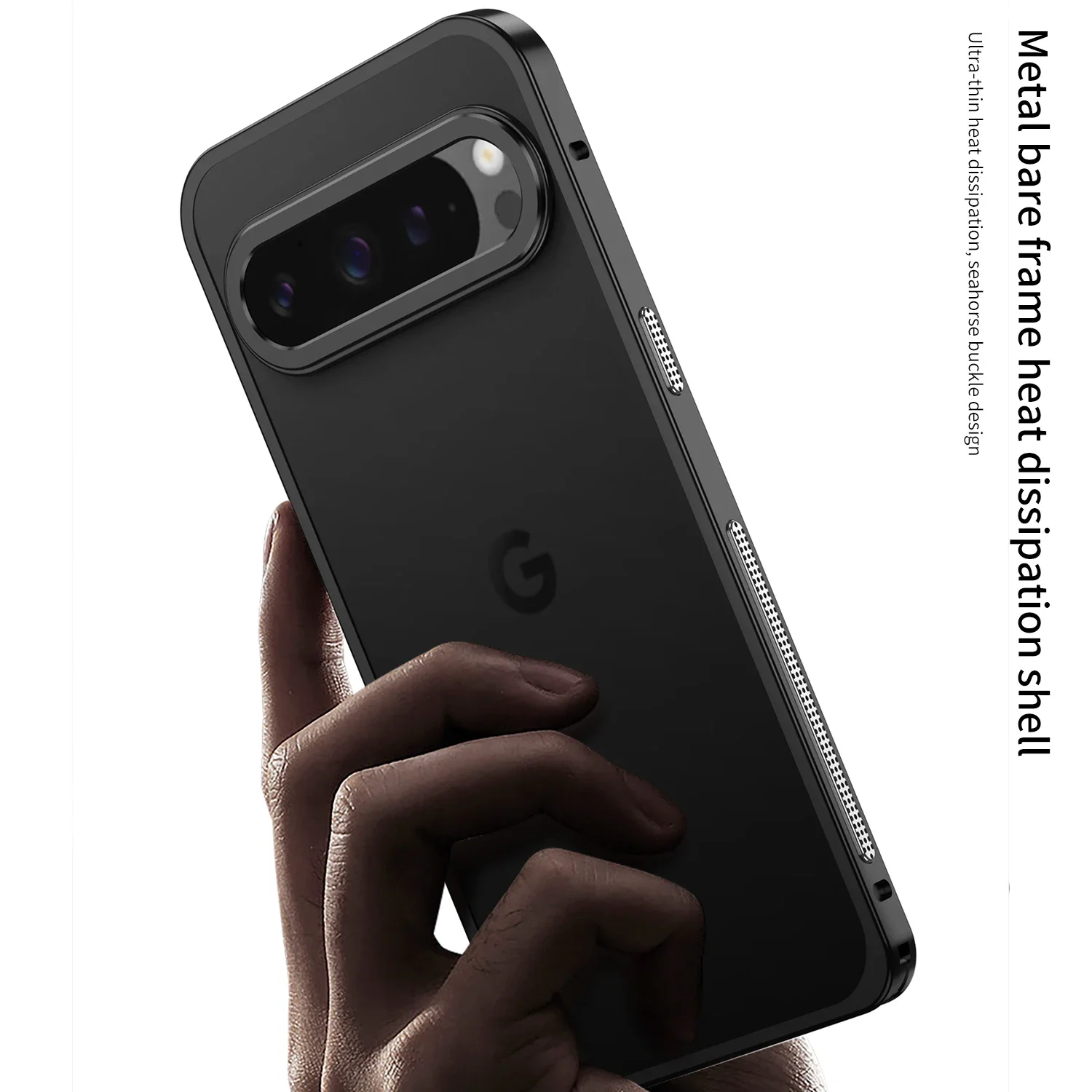 Sleek Aluminum Alloy Heat Frame Bumper Case with Metal Camera Lens Protector