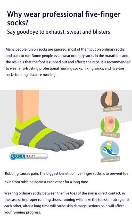 Five-finger Cycling Socks MidWeight Mini-Crew Running Marathon Sweat-absorbent Coolmax Breathable Warm Toe Heated Mens 4 S25eb3a065bac4b3299cfef4f79247591z