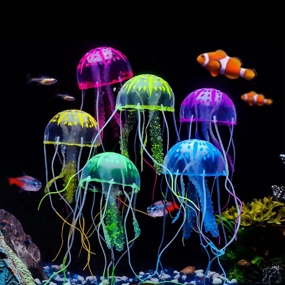 Aquarium Artificial Luminous Jellyfish Decoration Ornament Landscape fish tank ornaments fish tank decorations aquarium ornaments
