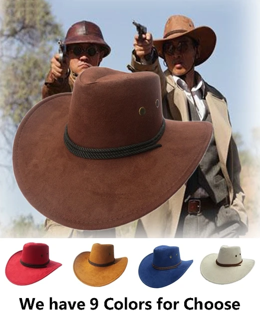 Cowboy Hat Faux Leather Men and Women Travel Caps Fashion Western Hats  Chapeu Cowboy Sun Hat