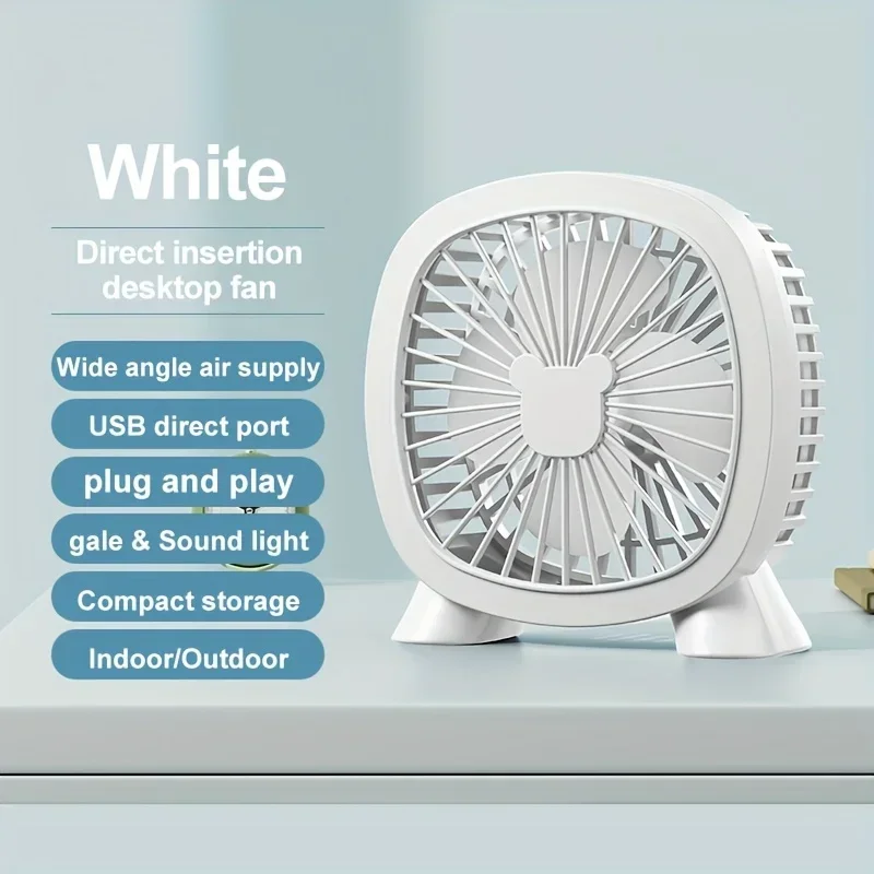 Hot Summer Desktop USB Fan Portable Mini Table Fan Suitable For Camping House Home Office Car Silent Outdoor Direct Plug-in Fan