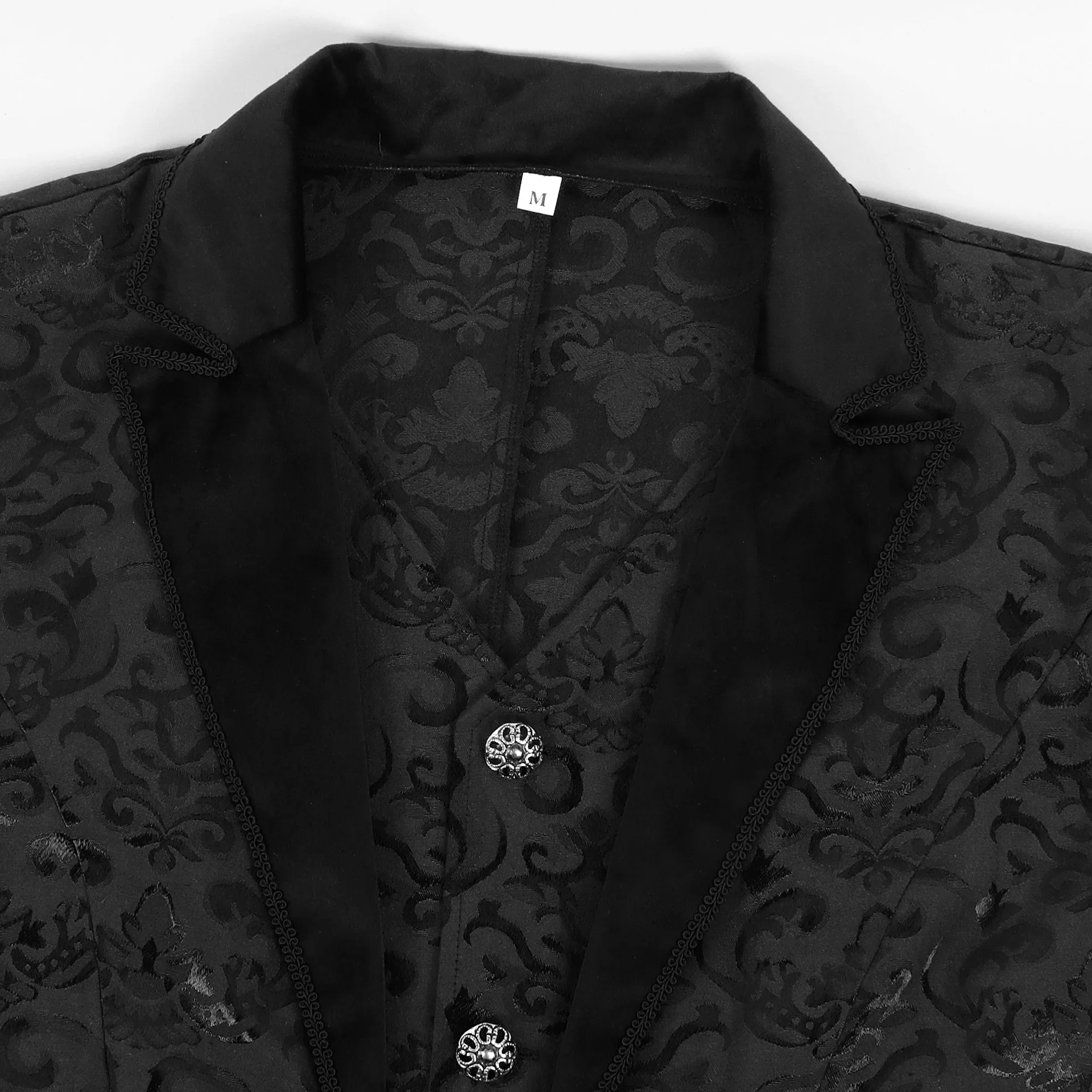 専用　　　　　【レア希少】19世紀男の子用シルクジャケット　フランスアンティーク Men's Gothic Jacquard Tailcoat Medieval Party Cos Fake Two